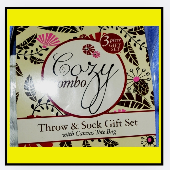 🔥3 Piece Set, Socks, Canvas Tote, Throw - Picture 4 of 4
